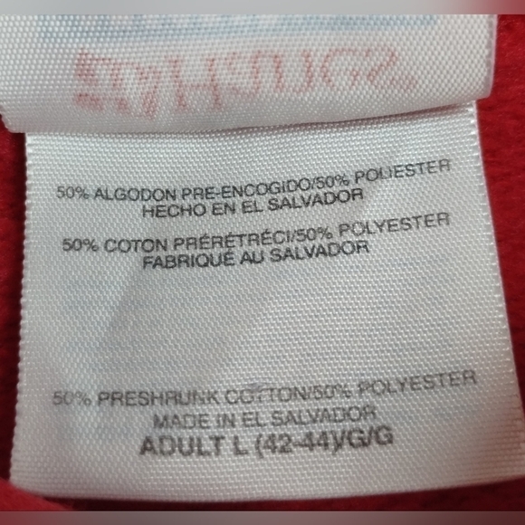 OHIO State Buckeyes Adult Large Hoodie Pullover Sweatshirt 2007 Champs Red Hanes - Picture 7 of 7